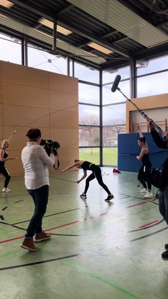 Tournage TV à l'entraînement