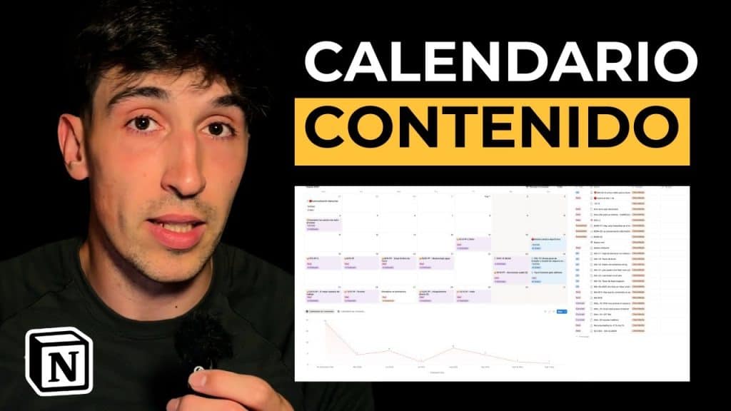 Como crear un Calendario de Contenido en Notion (desde 0) con GRÁFICO en 2025 + Plantilla Gratis
